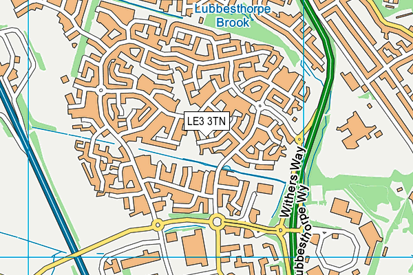 LE3 3TN map - OS VectorMap District (Ordnance Survey)