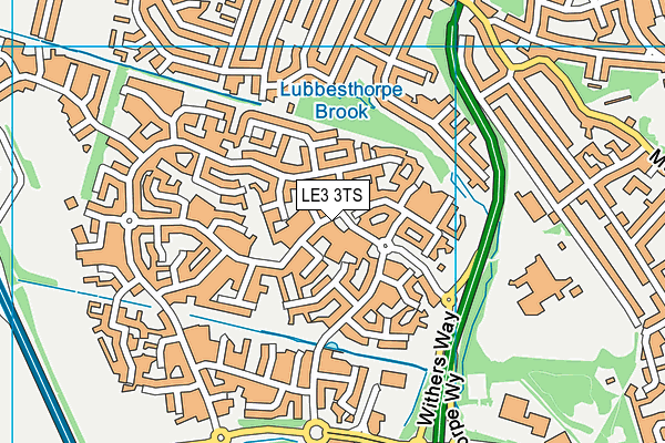 LE3 3TS map - OS VectorMap District (Ordnance Survey)