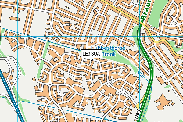 LE3 3UA map - OS VectorMap District (Ordnance Survey)
