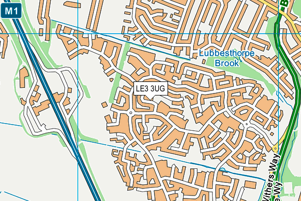 LE3 3UG map - OS VectorMap District (Ordnance Survey)