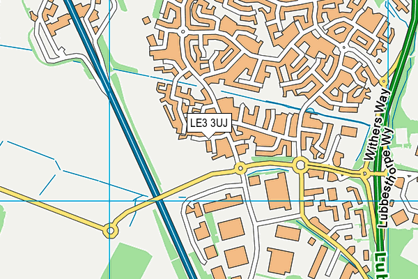 LE3 3UJ map - OS VectorMap District (Ordnance Survey)