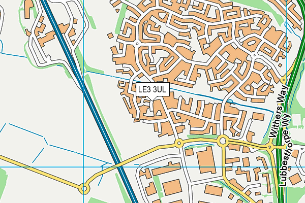 LE3 3UL map - OS VectorMap District (Ordnance Survey)