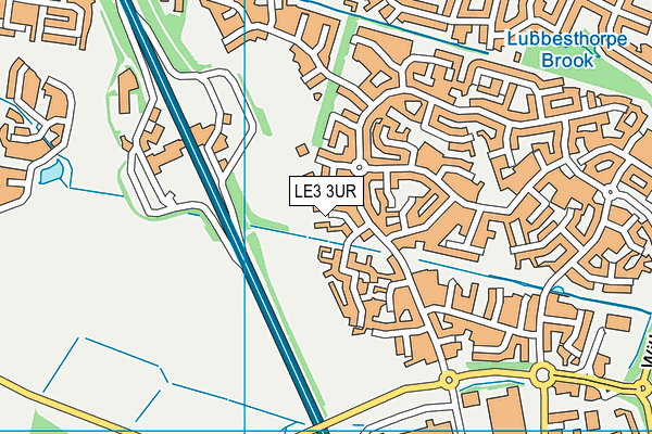 LE3 3UR map - OS VectorMap District (Ordnance Survey)