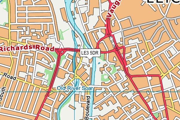 LE3 5DR map - OS VectorMap District (Ordnance Survey)