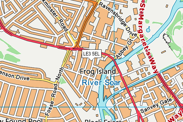 LE3 5EL map - OS VectorMap District (Ordnance Survey)