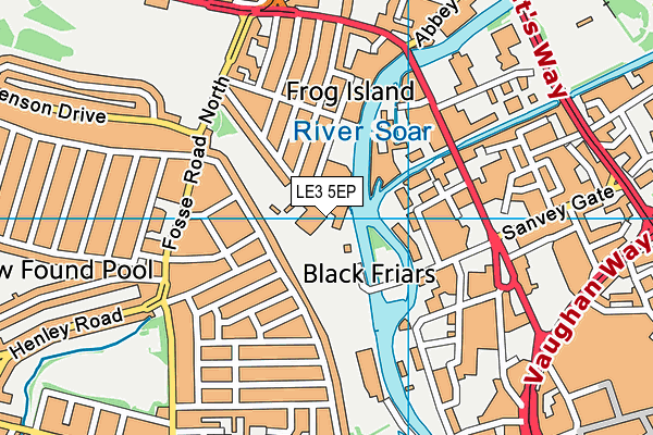 LE3 5EP map - OS VectorMap District (Ordnance Survey)