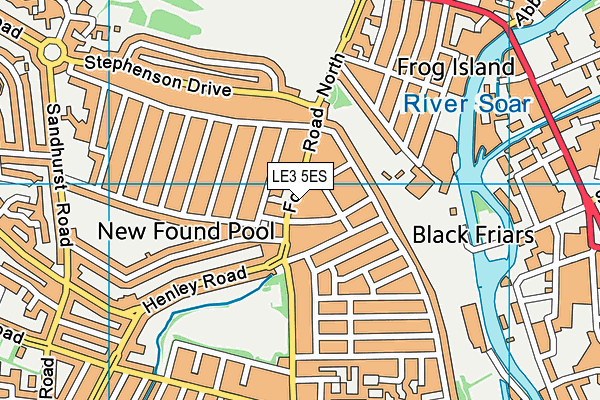 LE3 5ES map - OS VectorMap District (Ordnance Survey)