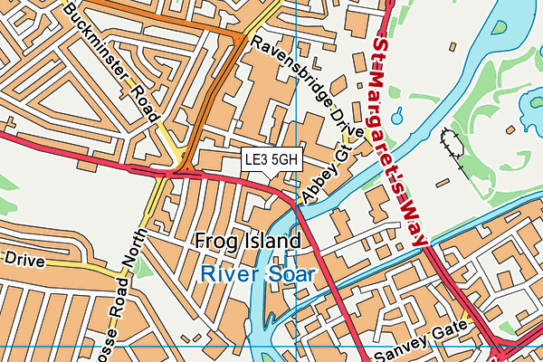 LE3 5GH map - OS VectorMap District (Ordnance Survey)