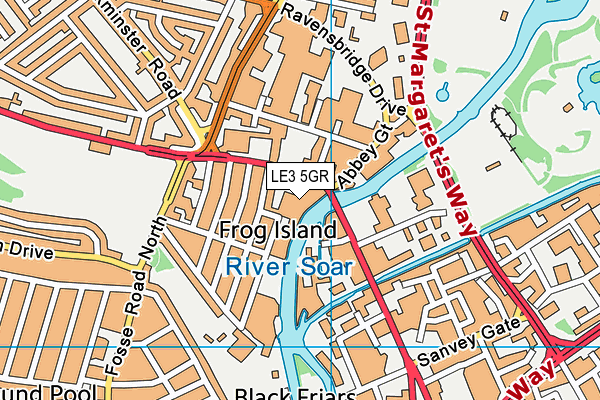 LE3 5GR map - OS VectorMap District (Ordnance Survey)