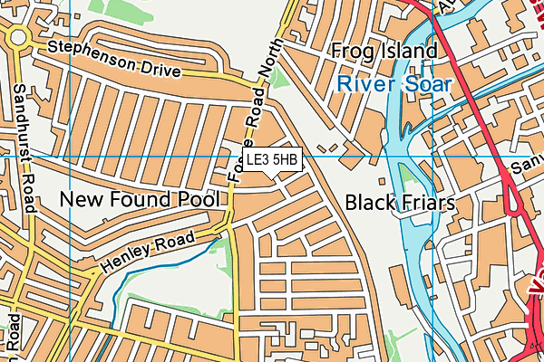 LE3 5HB map - OS VectorMap District (Ordnance Survey)