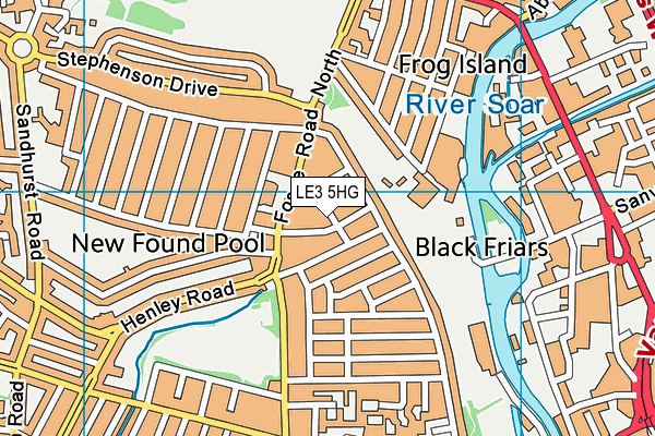 LE3 5HG map - OS VectorMap District (Ordnance Survey)