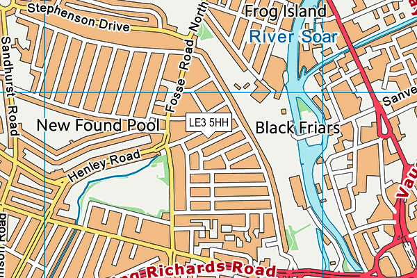 LE3 5HH map - OS VectorMap District (Ordnance Survey)