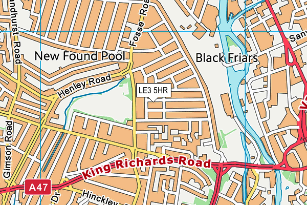 LE3 5HR map - OS VectorMap District (Ordnance Survey)