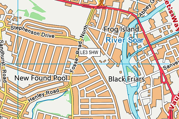 LE3 5HW map - OS VectorMap District (Ordnance Survey)