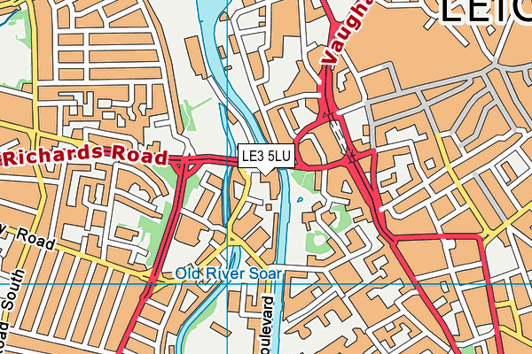 LE3 5LU map - OS VectorMap District (Ordnance Survey)