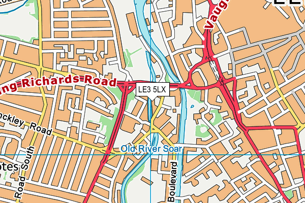 LE3 5LX map - OS VectorMap District (Ordnance Survey)