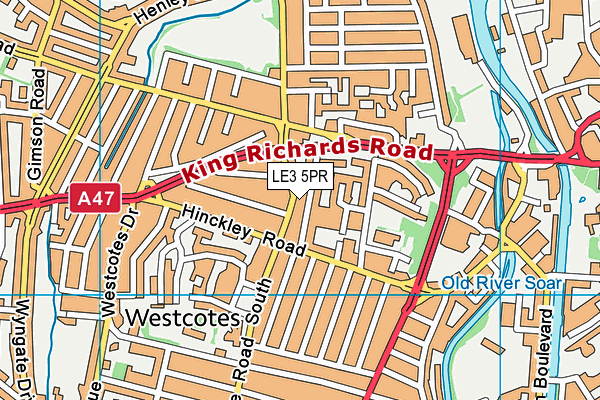 LE3 5PR map - OS VectorMap District (Ordnance Survey)