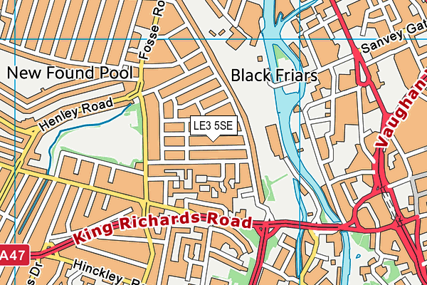 LE3 5SE map - OS VectorMap District (Ordnance Survey)