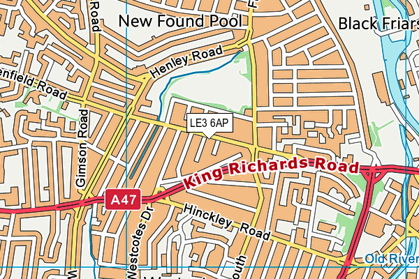 LE3 6AP map - OS VectorMap District (Ordnance Survey)