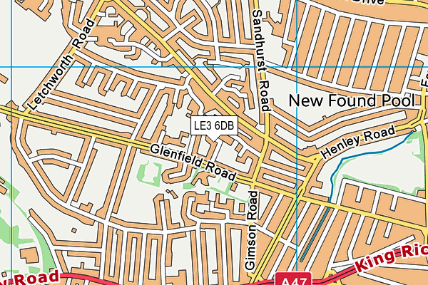 LE3 6DB map - OS VectorMap District (Ordnance Survey)