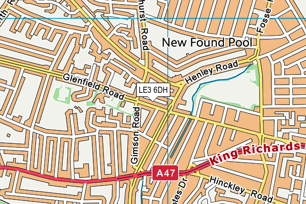 LE3 6DH map - OS VectorMap District (Ordnance Survey)