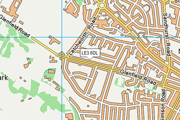 Westgates map (LE3 6DL) - OS VectorMap District (Ordnance Survey)
