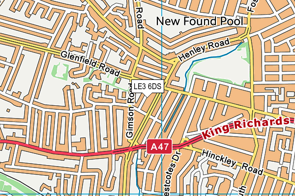 LE3 6DS map - OS VectorMap District (Ordnance Survey)