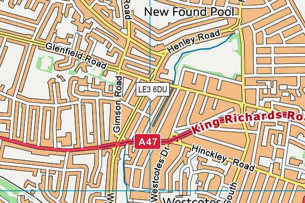 LE3 6DU map - OS VectorMap District (Ordnance Survey)