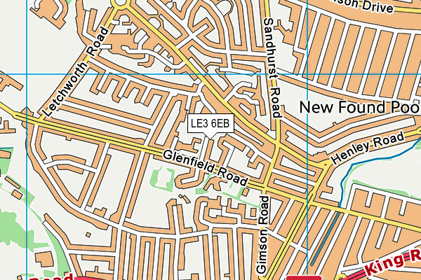 LE3 6EB map - OS VectorMap District (Ordnance Survey)