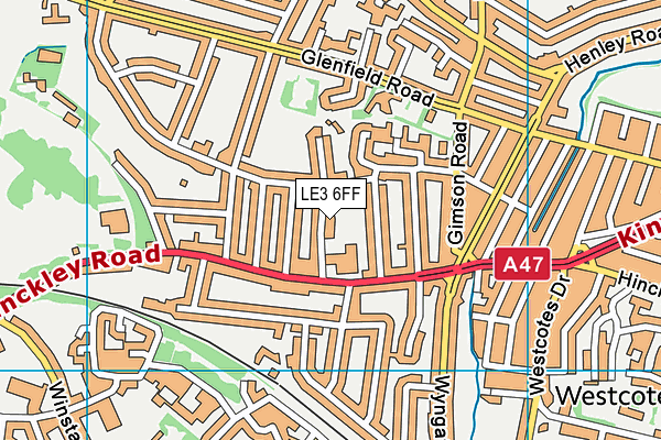 LE3 6FF map - OS VectorMap District (Ordnance Survey)