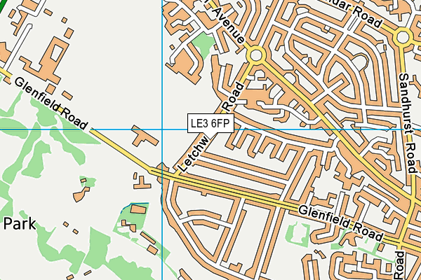 LE3 6FP map - OS VectorMap District (Ordnance Survey)