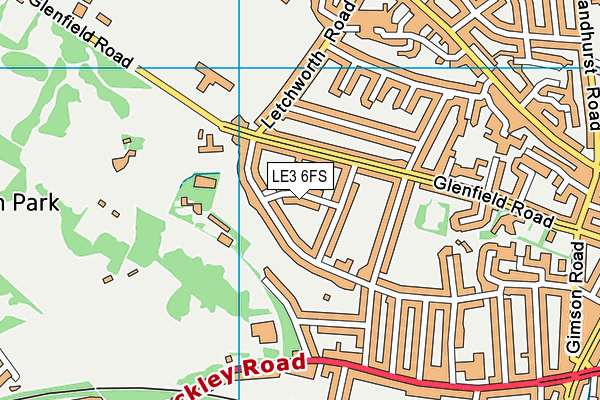 LE3 6FS map - OS VectorMap District (Ordnance Survey)