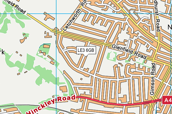 LE3 6GB map - OS VectorMap District (Ordnance Survey)