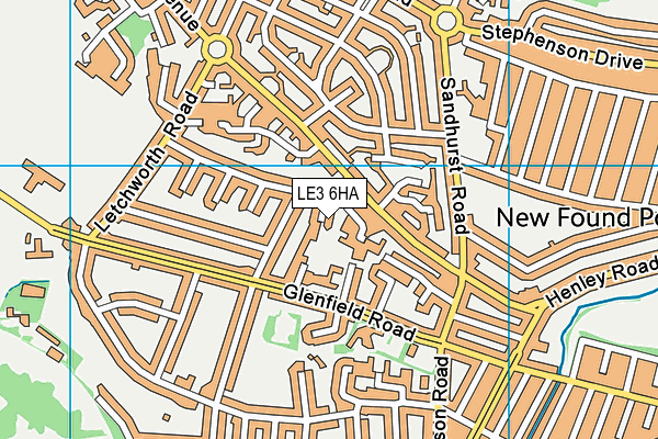 LE3 6HA map - OS VectorMap District (Ordnance Survey)