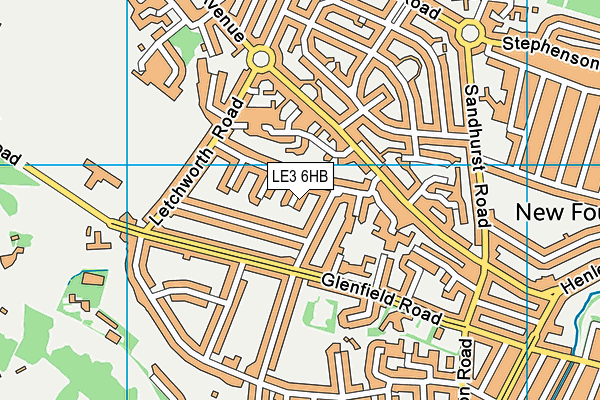 LE3 6HB map - OS VectorMap District (Ordnance Survey)