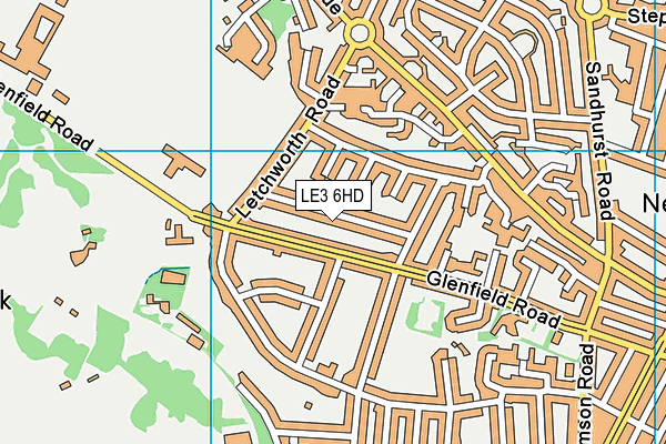 LE3 6HD map - OS VectorMap District (Ordnance Survey)
