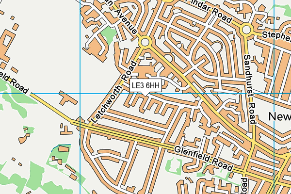 LE3 6HH map - OS VectorMap District (Ordnance Survey)