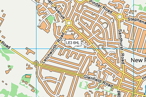 LE3 6HL map - OS VectorMap District (Ordnance Survey)