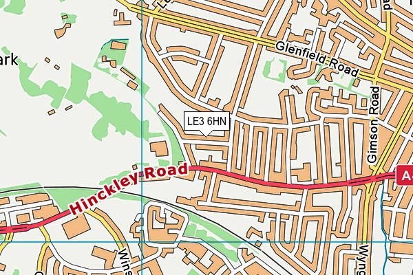 LE3 6HN map - OS VectorMap District (Ordnance Survey)