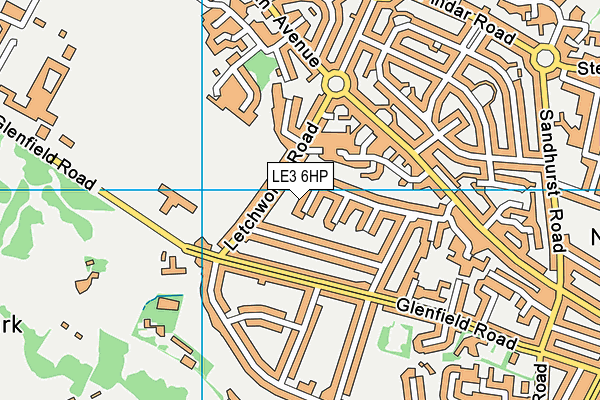 LE3 6HP map - OS VectorMap District (Ordnance Survey)