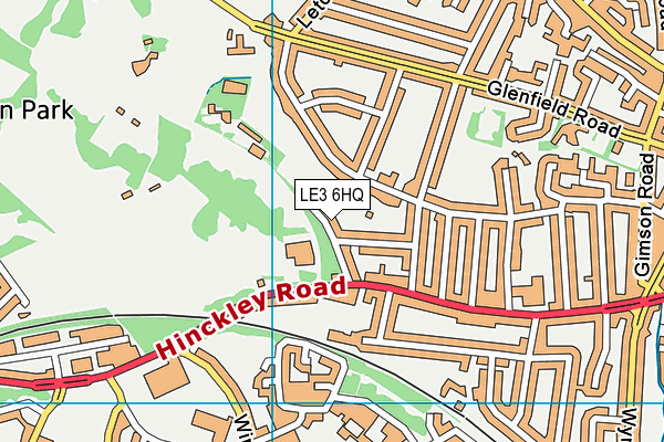 LE3 6HQ map - OS VectorMap District (Ordnance Survey)