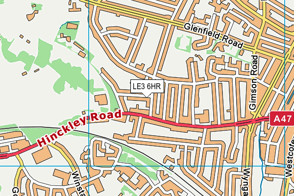 LE3 6HR map - OS VectorMap District (Ordnance Survey)