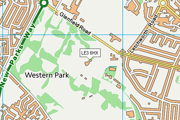 LE3 6HX map - OS VectorMap District (Ordnance Survey)