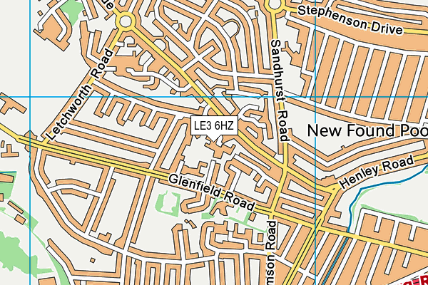 LE3 6HZ map - OS VectorMap District (Ordnance Survey)