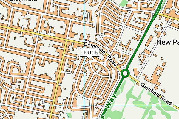 LE3 6LB map - OS VectorMap District (Ordnance Survey)