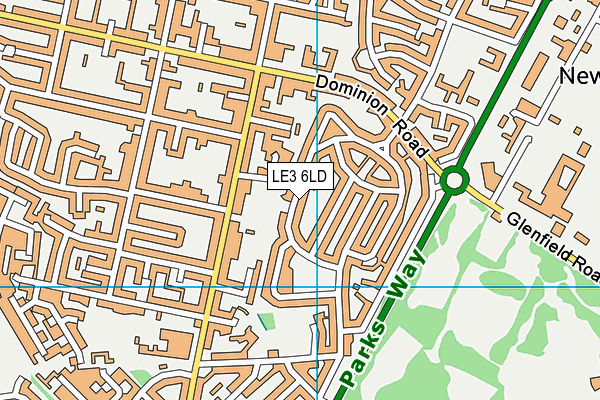 LE3 6LD map - OS VectorMap District (Ordnance Survey)