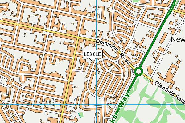 LE3 6LE map - OS VectorMap District (Ordnance Survey)