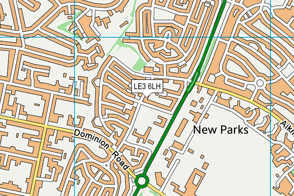LE3 6LH map - OS VectorMap District (Ordnance Survey)