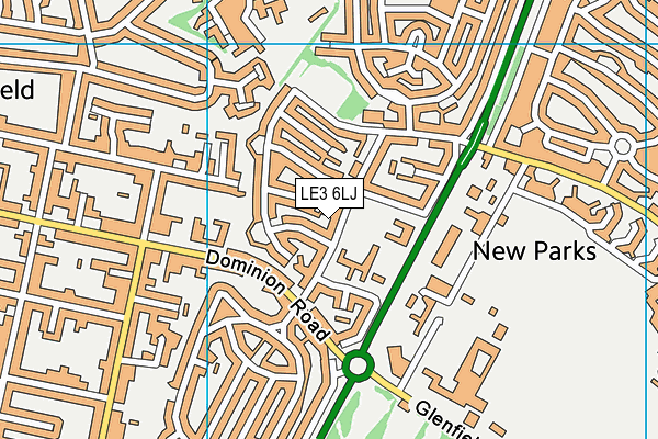 LE3 6LJ map - OS VectorMap District (Ordnance Survey)