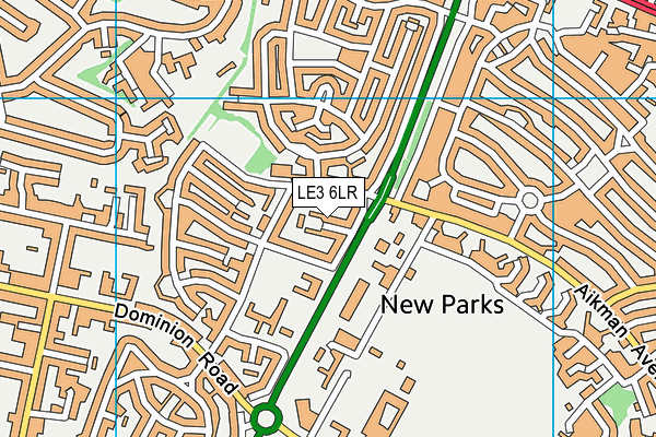 LE3 6LR map - OS VectorMap District (Ordnance Survey)